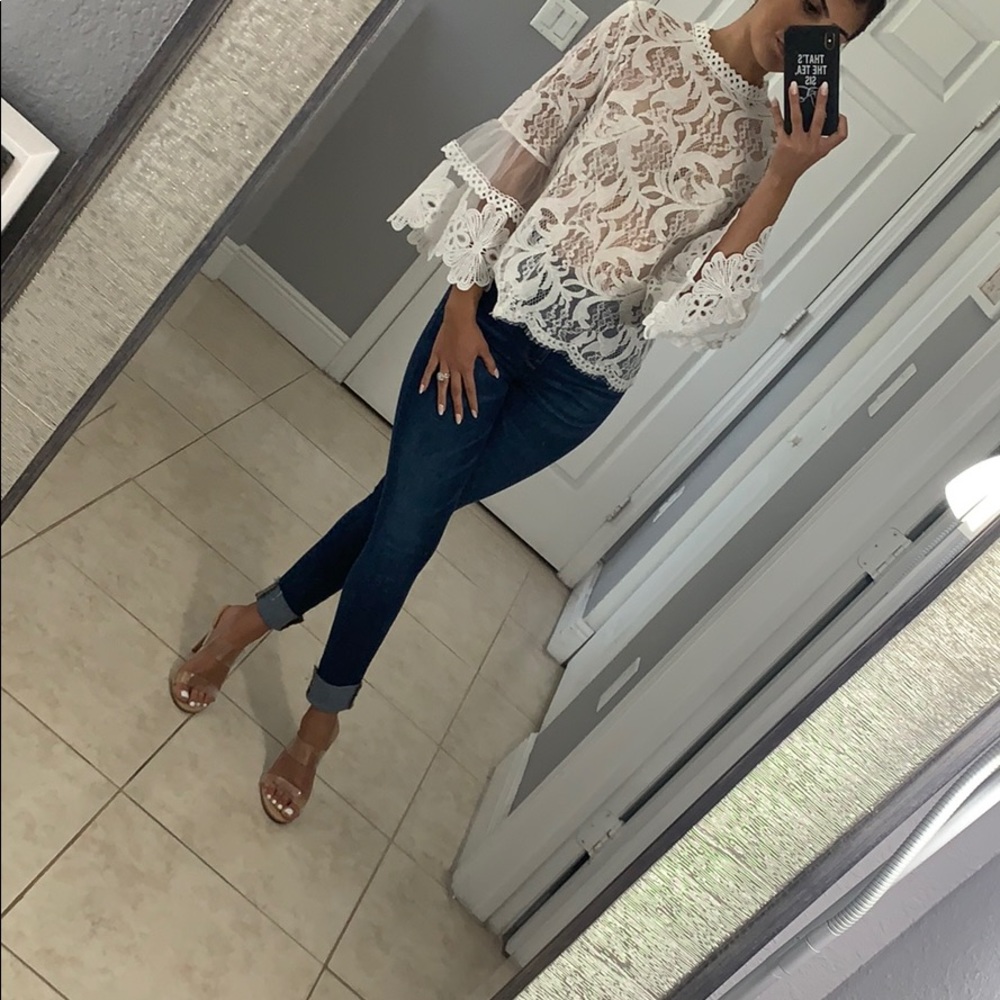 White lace top